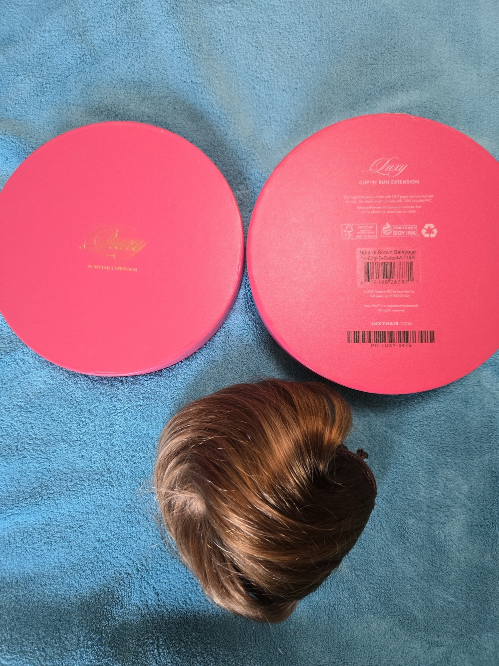 Lux Clip-In Bun Extension - Neutral Brown Balyage